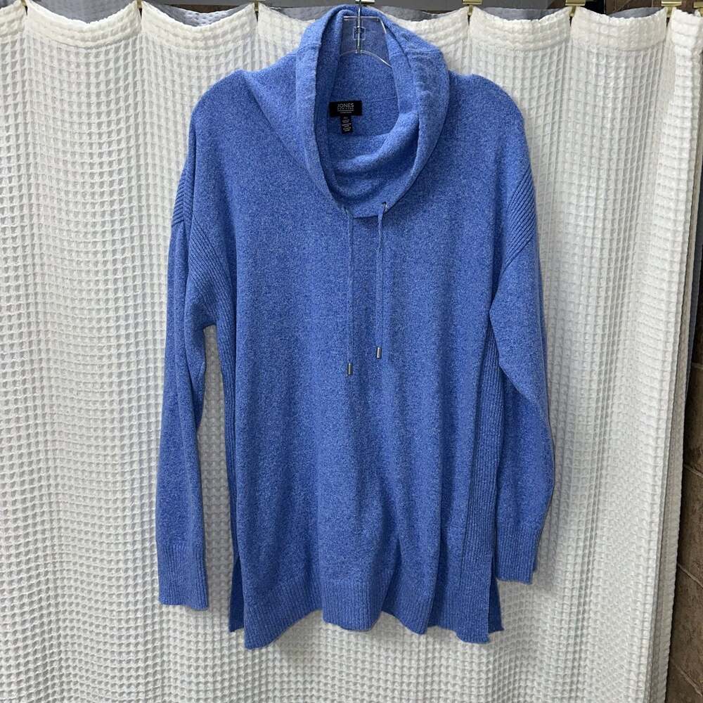Jones New York Cowl Neck Drawstring Tunic Sweater
